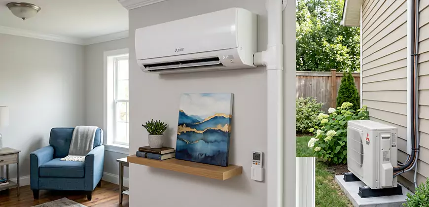 Wall Mounted Heat Pump Setup in Olive Branch