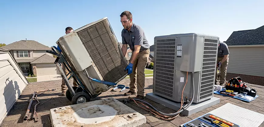 Emergency Air Conditioning Unit Swap in Olive Branch